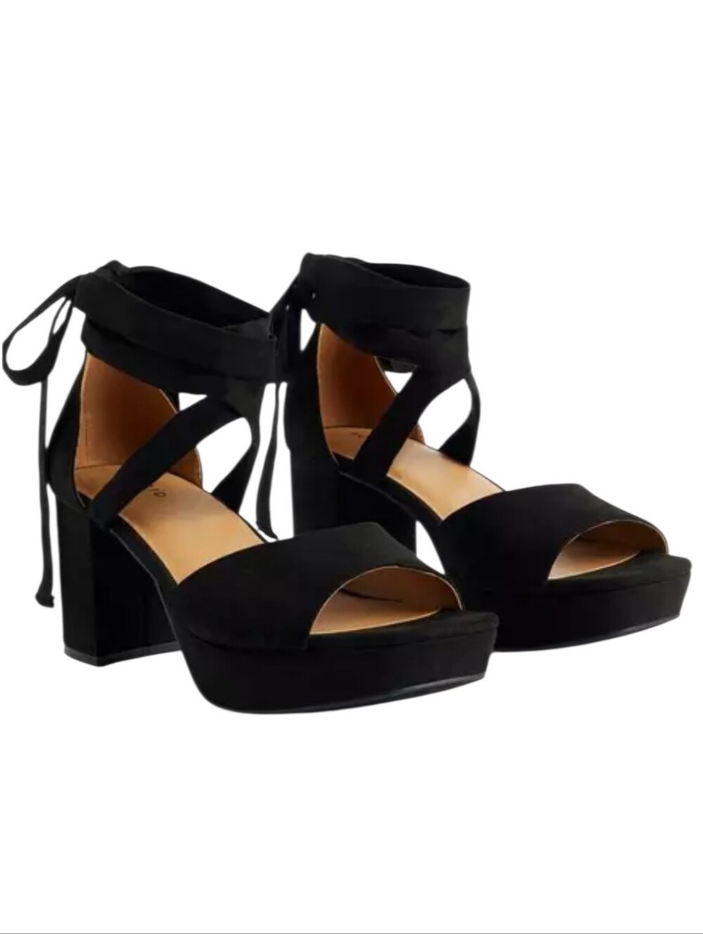 Torrid Strappy Platform Tapered Heel In Black Size 12WW NWOB